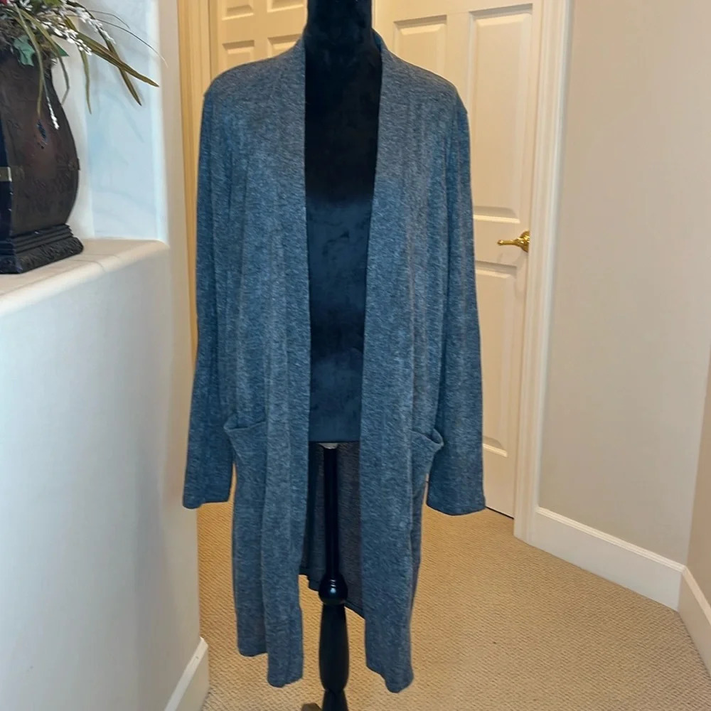 NWOT PINKBLUSH Heathered Gray Knit Elbow Patch Maternity Cardigan